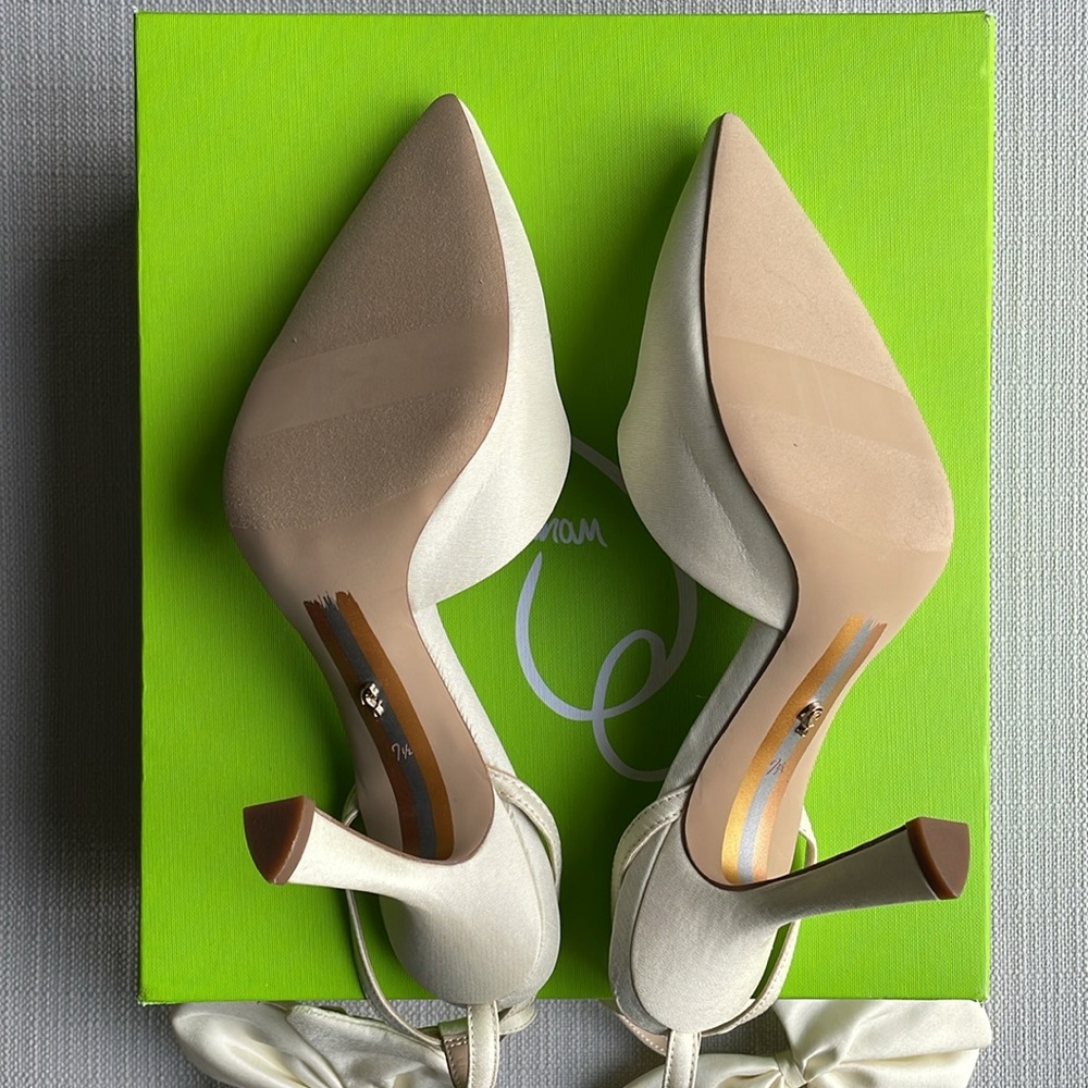 Sam Edelman Women's Halie Ankle Strap Bow High Heel Pumps - size 7.5 - Picture 8 of 16